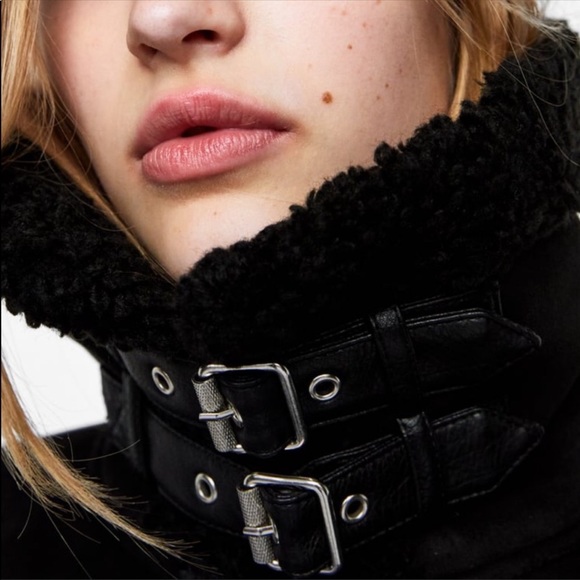 ❤️ LAST size S ZARA LONG FAUX SUEDE COAT - Picture 9 of 14